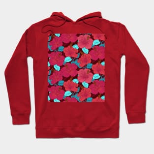 Pink Summer Hibiscus Hoodie